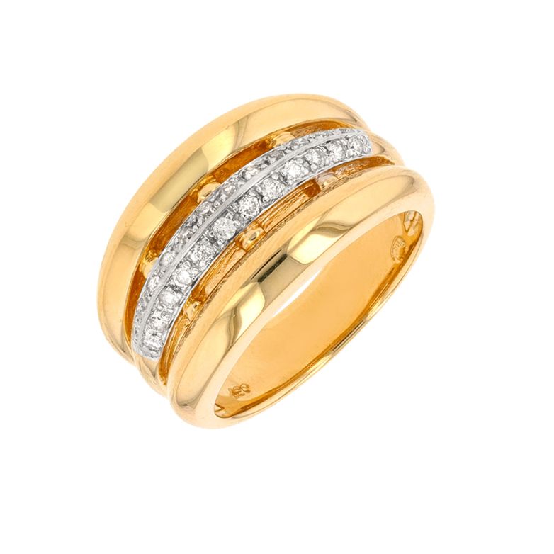 Bague diamants 0.36 carat 2 ors 11.31g Comme neuf -  reconditionné disponible sur Gemme Les Bijoux